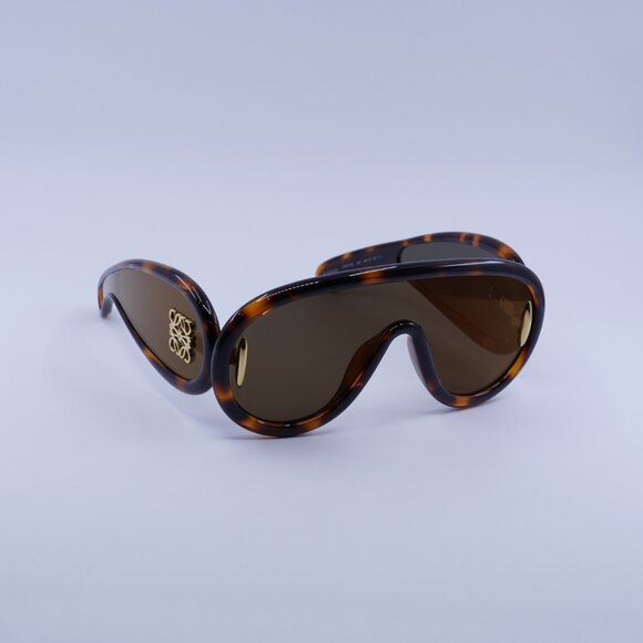 Loewe LW40108I 52G Sunglasses Dark Havana Shield Frame, Brown Lenses - Picture 4 of 10